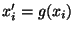 $ x^\prime_i=g(x_i)$