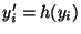 $ y^\prime_i=h(y_i)$