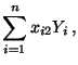 $\displaystyle \sum\limits_{i=1}^n x_{i2}Y_i\,,$