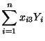 $\displaystyle \sum\limits_{i=1}^n x_{i3}Y_i$