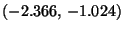 $ (-2.366,\,-1.024)$