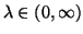 $\lambda \in
(0,\infty)$