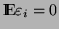 ${\rm I\hspace{-0.8mm}E}\varepsilon_i = 0$