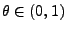 $ \theta\in(0,1)$