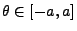 $ \theta\in[-a,a]$