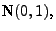 $\displaystyle \mbox{{\rm N}$(0,1)$,}$