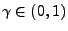 $ \gamma\in(0,1)$