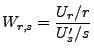 $\displaystyle W_{r,s}= \frac{U_r/r}{U_s^\prime/s}
$