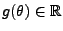 $ g(\theta)\in\mathbb{R}$