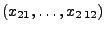 $ (x_{21},\ldots,x_{2\,12})$