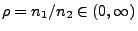 $ \rho=n_1/n_2\in(0,\infty)$