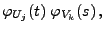 $\displaystyle \varphi_{U_j}(t)\;\varphi_{V_k}(s)\,,$