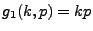 $\displaystyle g_1(k,p)=kp$