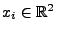 $ x_i\in\mathbb{R}^2$