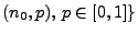 $ (n_0,p),\,p\in[0,1]\}$