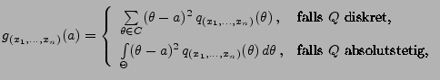 % latex2html id marker 26999
$\displaystyle g_{(x_1,\ldots,x_n)}(a)=\left\{\begi...
...(\theta)
\,d\theta\,, & \mbox{falls $Q$\ absolutstetig,}
\end{array}\right.
$