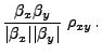 $\displaystyle \frac{\beta_x\beta_y}{\vert\beta_x\vert \vert\beta_y\vert}\;\rho_{xy}\,.$