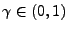 $ \gamma\in(0,1)$