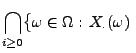 $\displaystyle \bigcap_{i\ge 0}\bigl\{\omega\in\Omega:\,
X_{\bf\cdot}(\omega)\;$