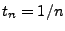$ t_n=1/n$