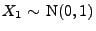 $ X_1\sim\,{\rm N}(0,1)$