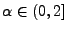 $ \alpha\in(0,2]$