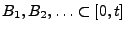 $ B_1,B_2,\ldots\subset [0,t]$