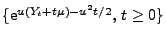$ \{{\rm e}^{u(Y_t+t\mu)-u^2t/2},\,t\ge 0\}$