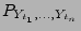 $ P_{Y_{t_1},\ldots,Y_{t_n}}$