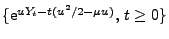 $ \{{\rm e}^{u Y_t-t(u^2/2-\mu u)},\,t\ge 0\}$