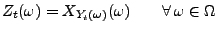 $\displaystyle Z_t(\omega)=X_{Y_t(\omega)}(\omega)\qquad\forall\, \omega\in\Omega
$