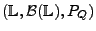 $ (\mathbb{L},\mathcal{B}(\mathbb{L}),P_Q)$