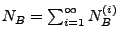 $ N_B=\sum_{i=1}^\infty N_B^{(i)}$