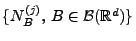 $ \{N_B^{(j)},\,B\in\mathcal{B}(\mathbb{R}^d)\}$