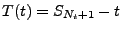 $ T(t)=S_{N_t+1}-t$