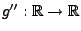 $ g^{\prime\prime}:\mathbb{R}\to\mathbb{R}$