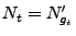 $\displaystyle N_t=N^{\prime}_{g_t}$