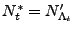 $ N^{*}_t=N^{\prime}_{\Lambda_t}$