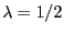 $ \lambda=1/2$