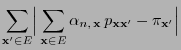 $\displaystyle \sum\limits_{{\mathbf{x}}^\prime\in
E}\Bigl\vert\,\sum\limits_{{\...
...f{x}}}\,p_{{\mathbf{x}}{\mathbf{x}}^\prime}-\pi_{{\mathbf{x}}^\prime}\Bigr\vert$