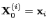 $ {\mathbf{X}}_0^{(i)}={\mathbf{x}}_i$