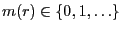 $ m(r)\in\{0,1,\ldots\}$