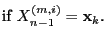 $\displaystyle \mbox{if $X^{(m,i)}_{n-1}={\mathbf{x}}_k$.}$