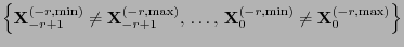 $\displaystyle \Bigl\{{\mathbf{X}}_{-r+1}^{(-r,\min)}\not={\mathbf{X}}_{-r+1}^{(...
...)},\,\ldots,\,
{\mathbf{X}}_0^{(-r,\min)}\not={\mathbf{X}}_0^{(-r,\max)}\Bigr\}$