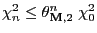 $ \chi^2_n\le\theta^n_{{\mathbf{M}},2}\;\chi^2_0$