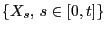 $ \{X_s, s\in[0,t]\}$