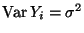 $ {\rm Var\,}Y_i=\sigma^2$