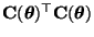 $ {\mathbf{C}}({\boldsymbol{\theta}})^\top
{\mathbf{C}}({\boldsymbol{\theta}})$