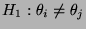 $ H_1: \theta_i\not=\theta_j$