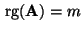 $ {\,{\rm rg}}({\mathbf{A}})=m$